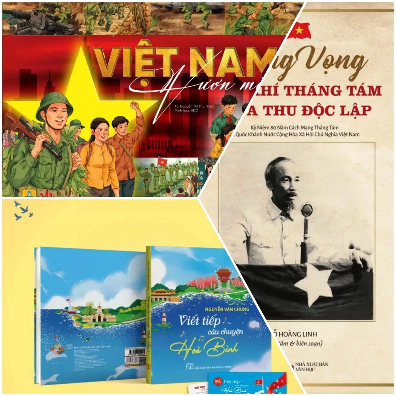 Combo sách: VIỆT NAM VƯƠN MÌNH, VIÉT TIẾP CÂU CHUYỆN HÒA BÌNH, VANG VỌNG HÀO KHÍ THÁNG TÁM MÙA THU ĐỘC LẬP